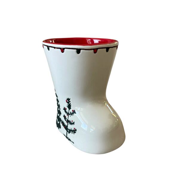 Potter's Studio Red Truck w Christmas Trees Boot-Shaped Coffee Mug 12oz Set of 2 - Picture 6 of 14